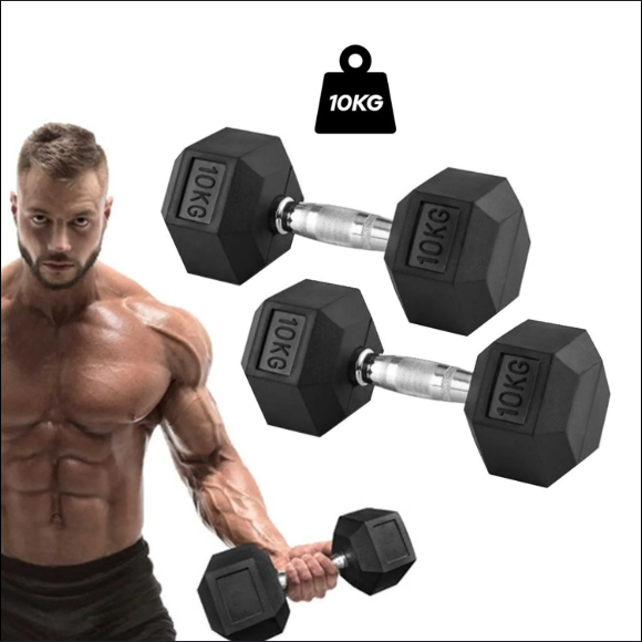 Mancuerna Pesa Hexagonal 10 Kg