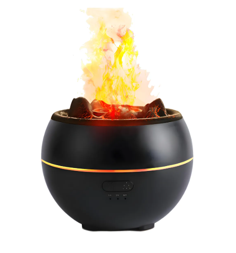 Difusor Aroma Portátil Humidificador Luz Led Efecto Llama