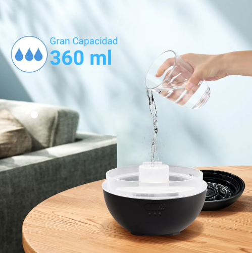 Difusor Aroma Portátil Humidificador Luz Led Efecto Llama