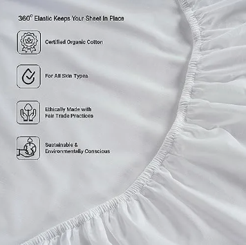 Lane Linen Queen Sábanas 100% Organic Cotton