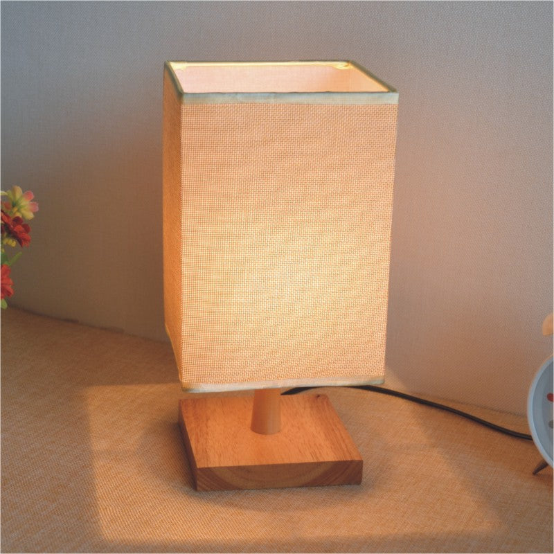 Creative Bedroom Bedside Solid Wood Table Lamp Small Night Lamp