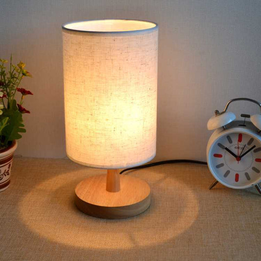 Creative Bedroom Bedside Solid Wood Table Lamp Small Night Lamp